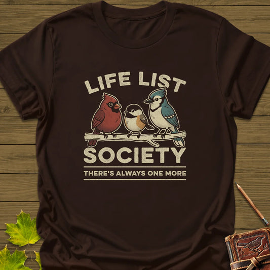 Life List Society T-Shirt in Dark Chocolate