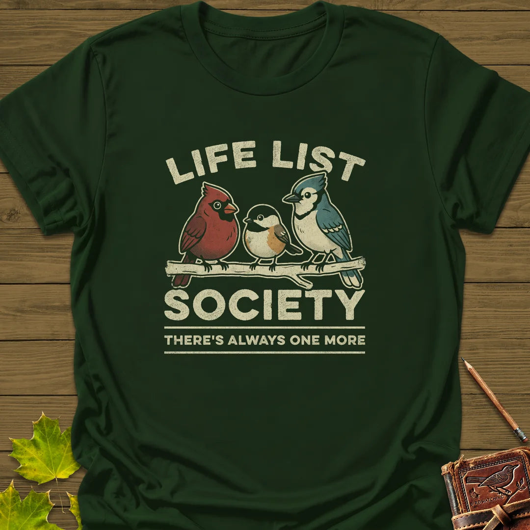 Life List Society T-Shirt in Forest Green