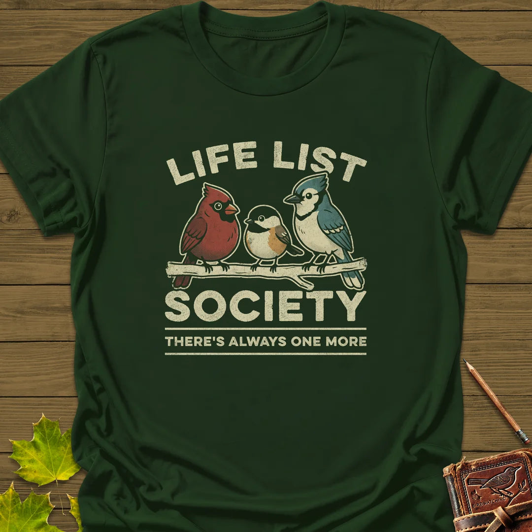 Life List Society T-Shirt in Forest Green