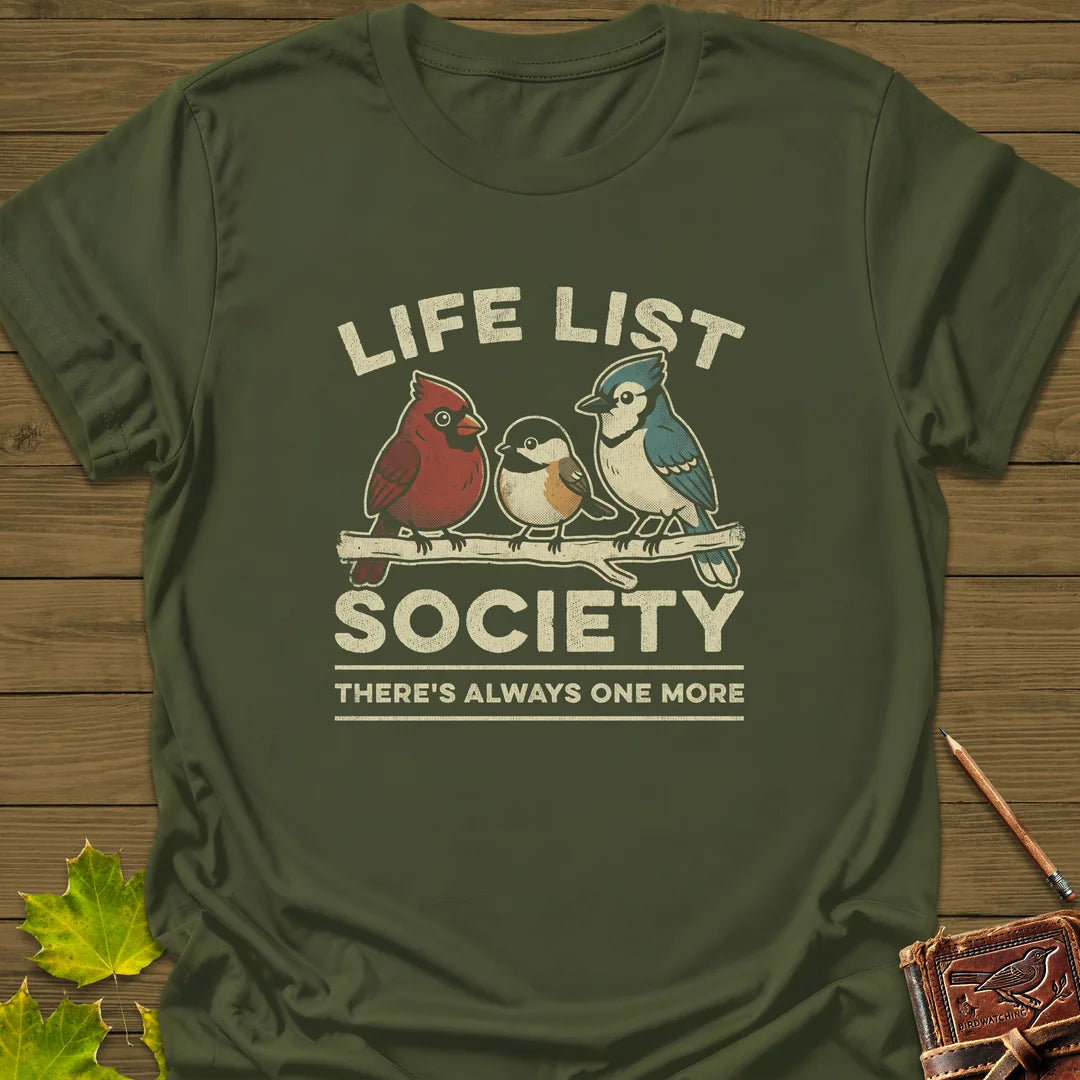 Life List Society T-Shirt in Military Green