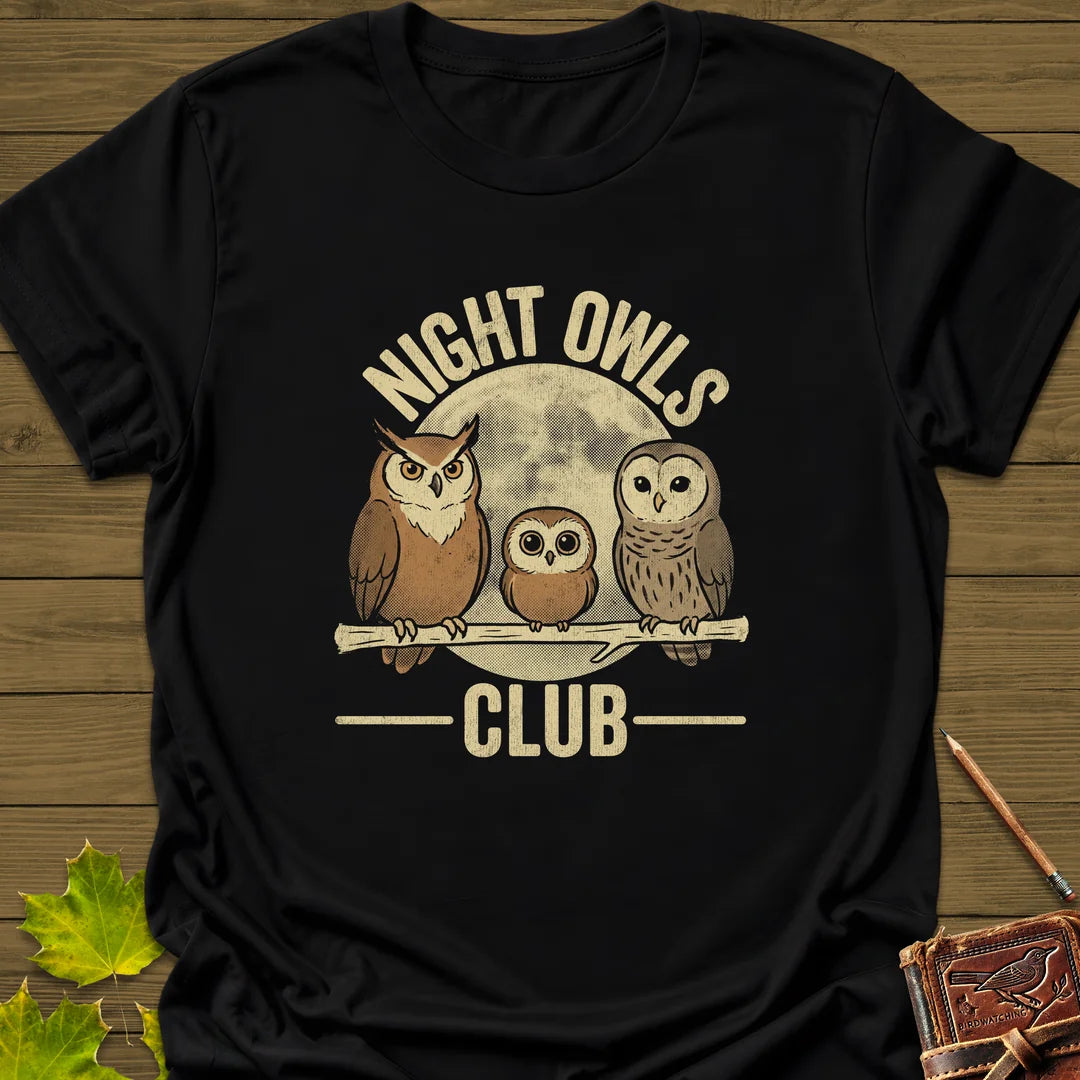 Night Owls Club T-Shirt in Black