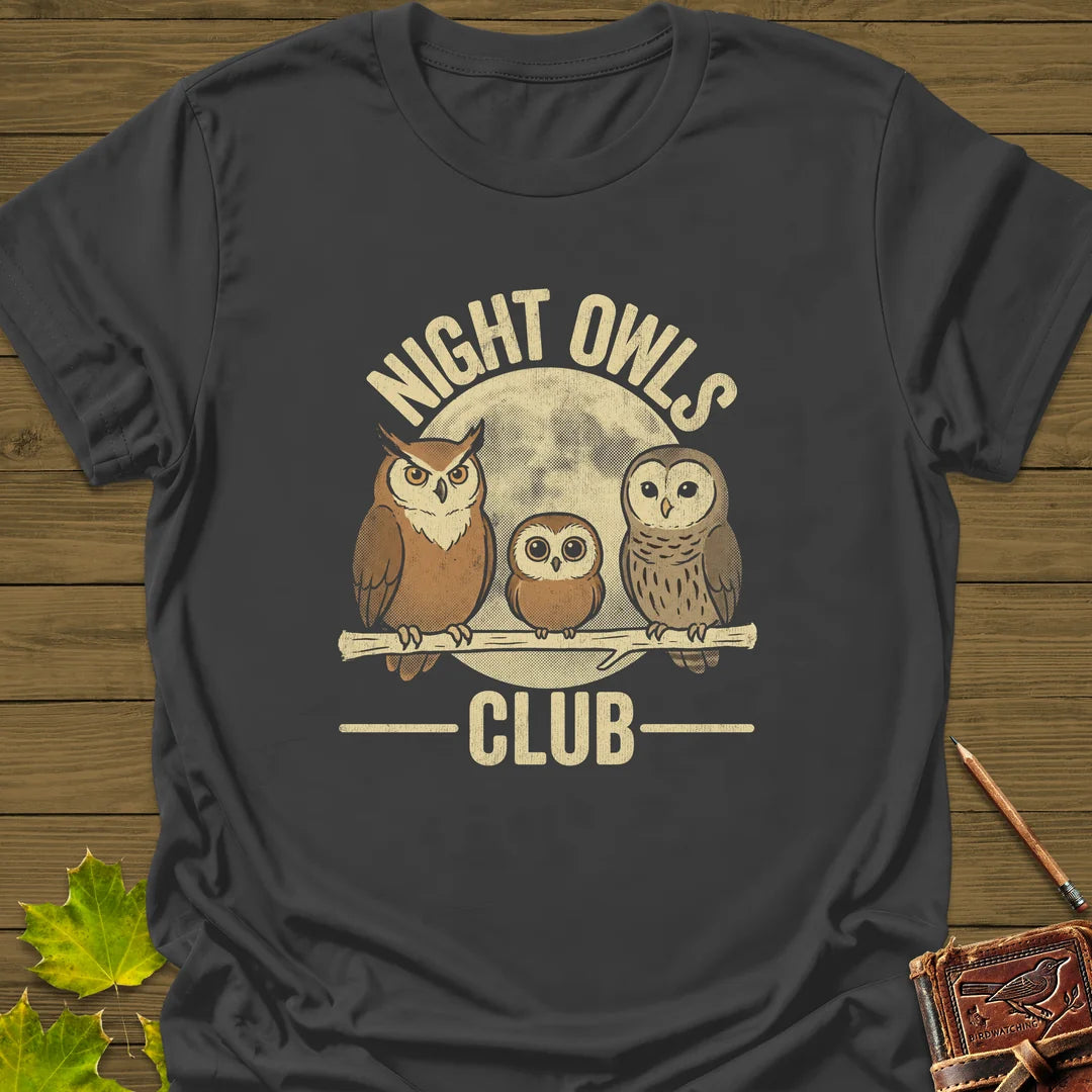 Night Owls Club T-Shirt in Charcoal