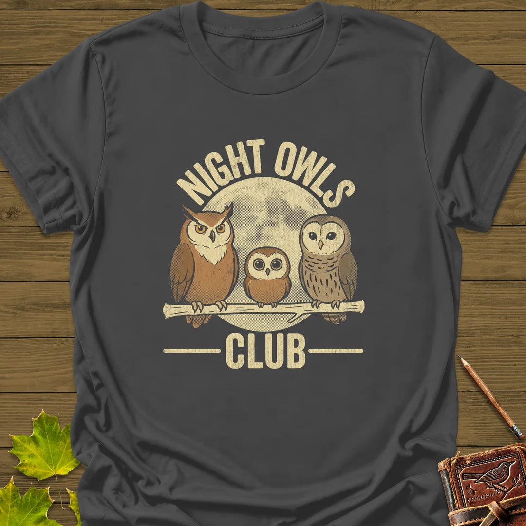 Night Owls Club T-Shirt in Charcoal