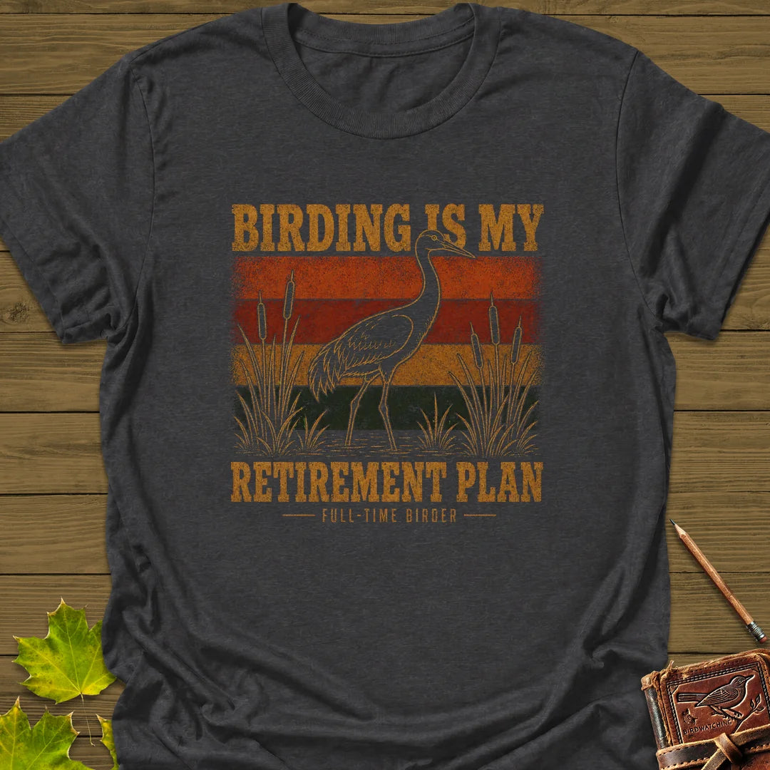 Retirement Birding T-Shirt in Dark Heather