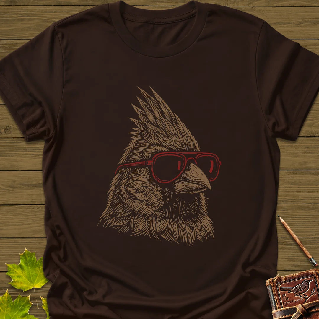 Cool Cardinal T-Shirt in Dark Chocolate