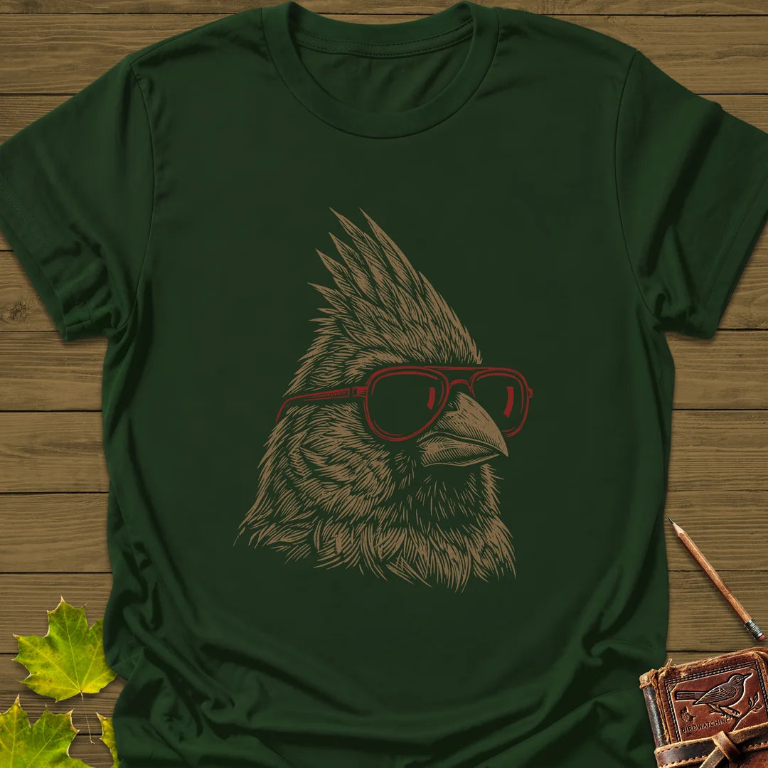Cool Cardinal T-Shirt in Forest Green