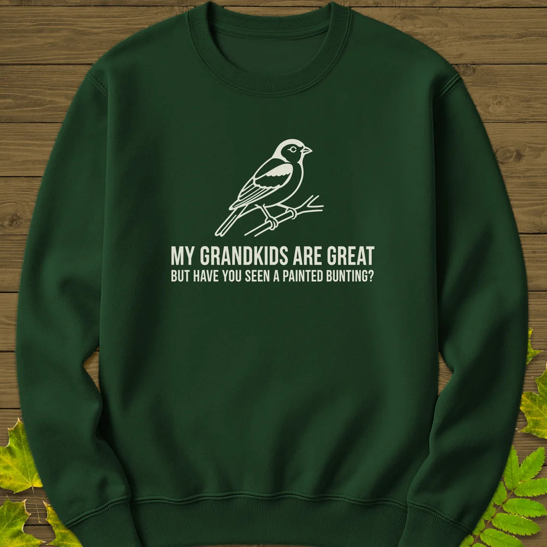 Painted Bunting Pride Sweatshirt in Forest Green