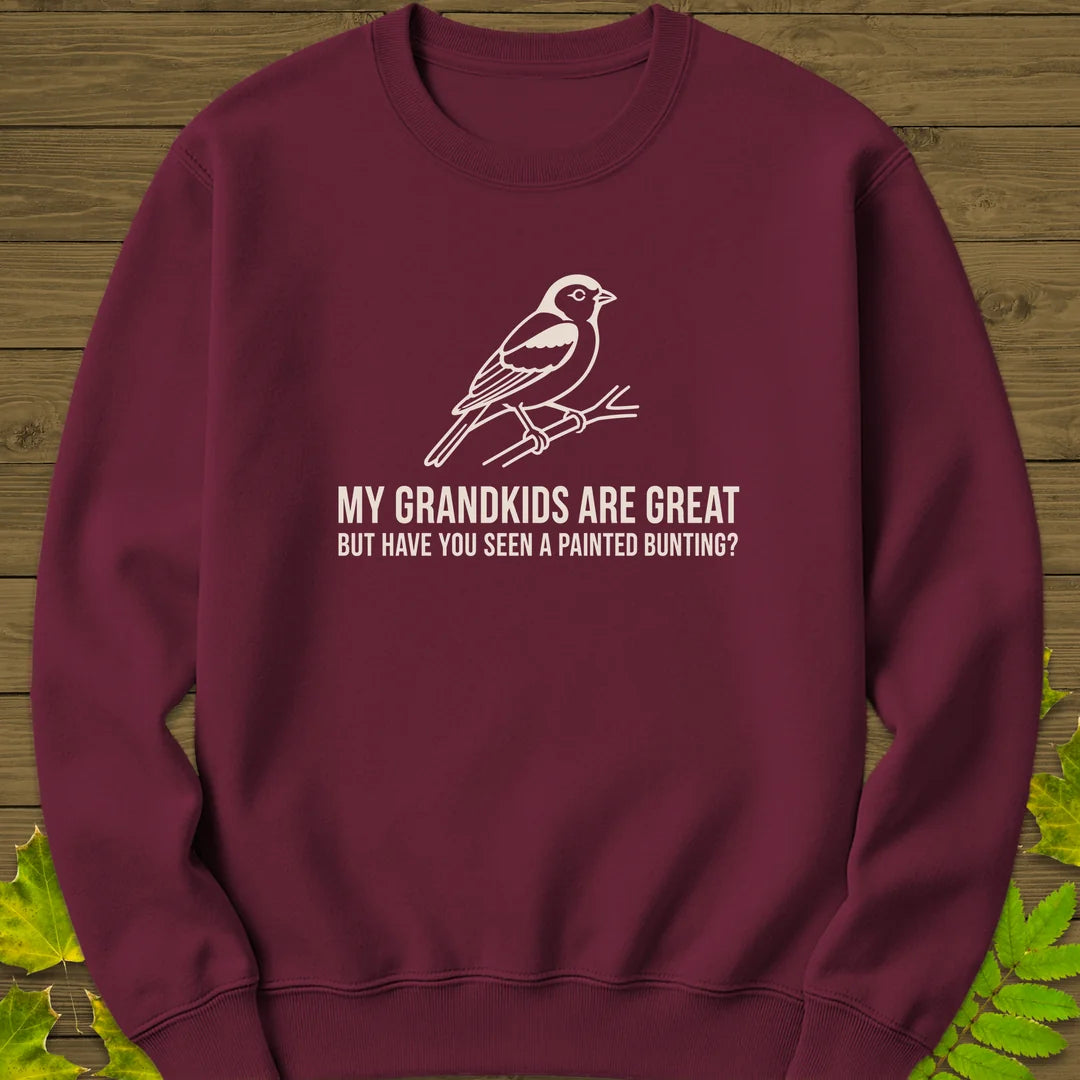 Painted Bunting Pride Sweatshirt in Maroon