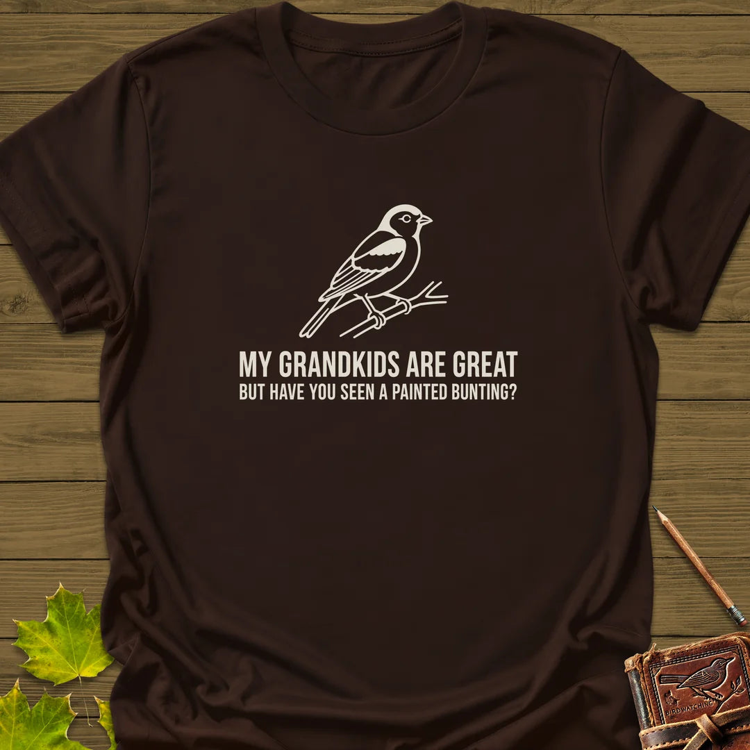 Painted Bunting Pride T-Shirt in Dark Chocolate