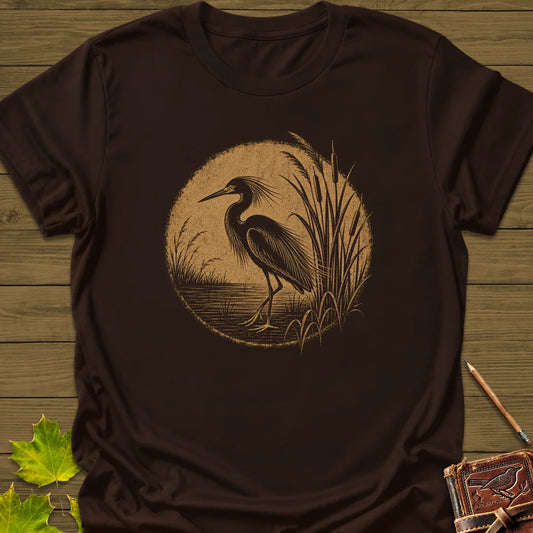 Marsh Egret T-Shirt in Dark Chocolate