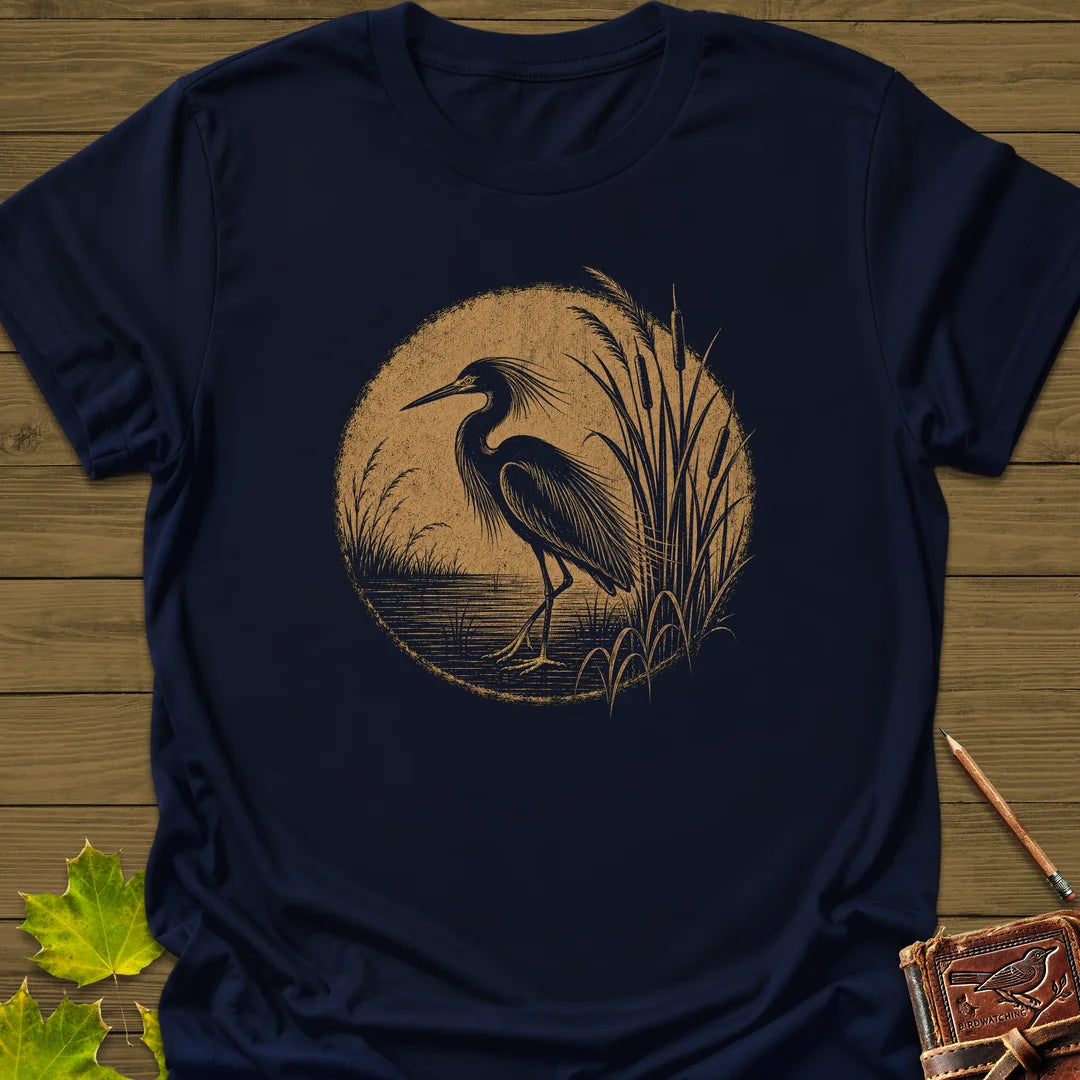 Marsh Egret T-Shirt in Navy