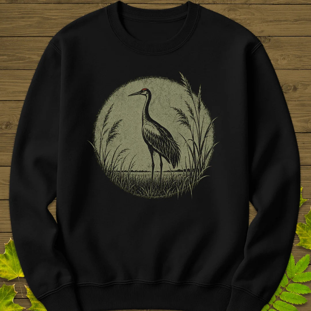 Prairie Crane Sweatshirt in Black