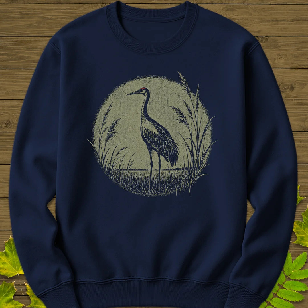 Prairie Crane Sweatshirt in Navy