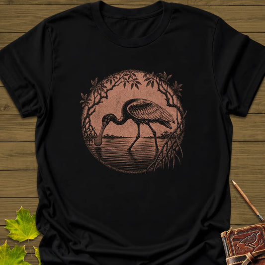 Mangrove Spoonbill T-Shirt in Black