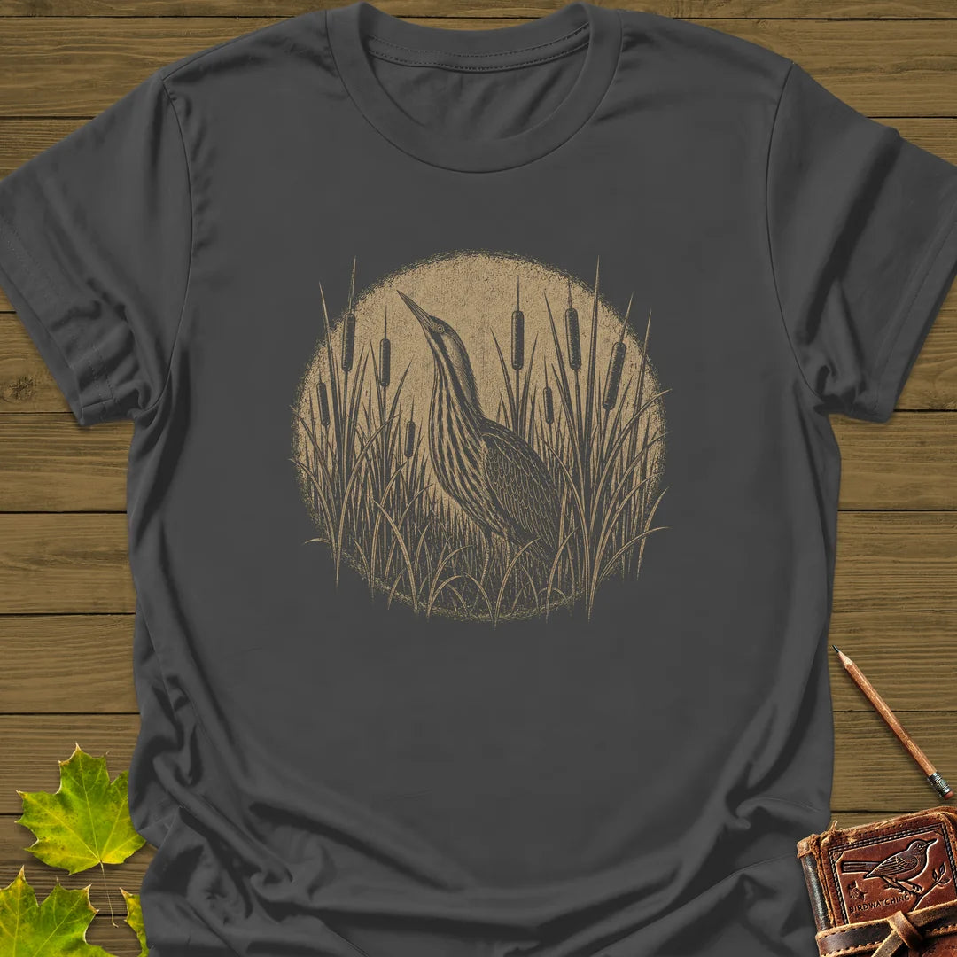 Hidden Bittern T-Shirt in Charcoal