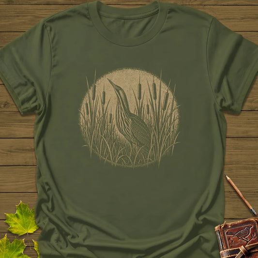 Hidden Bittern T-Shirt in Military Green