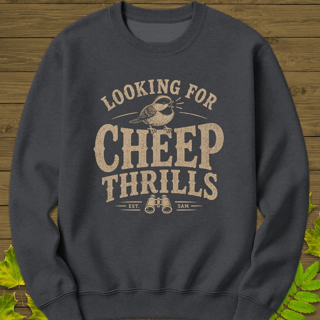 Cheep Thrills Sweatshirt in Dark Heather
