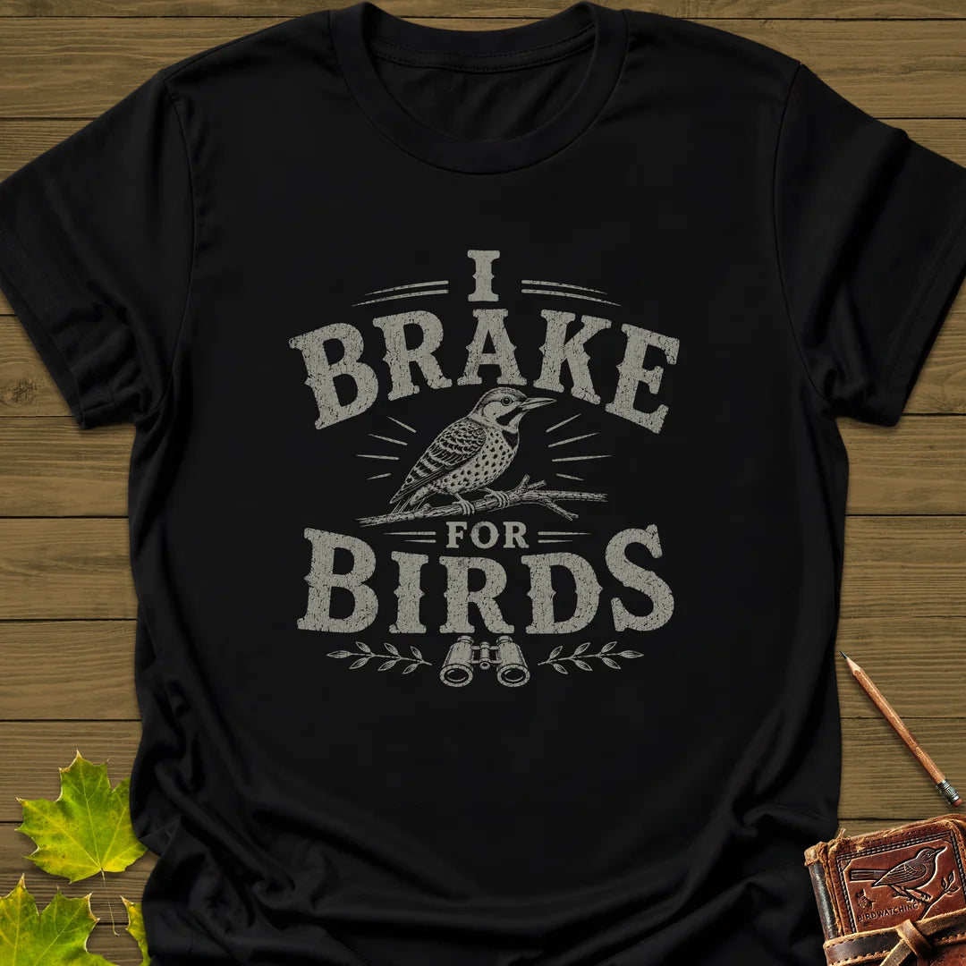 Brake For Birds T-Shirt in Black