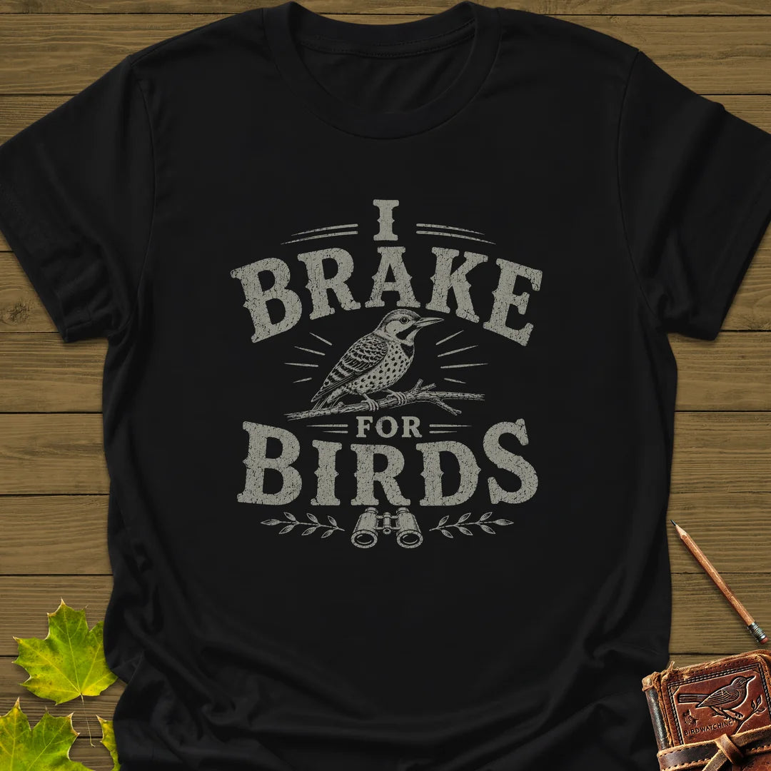Brake For Birds T-Shirt in Black