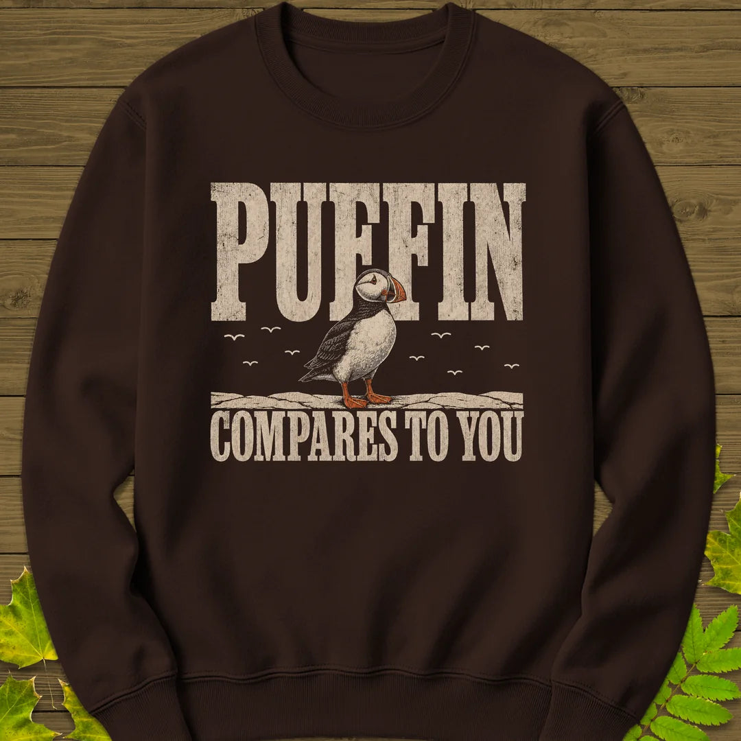 Puffin Compares Sweatshirt in Dark Chocolate
