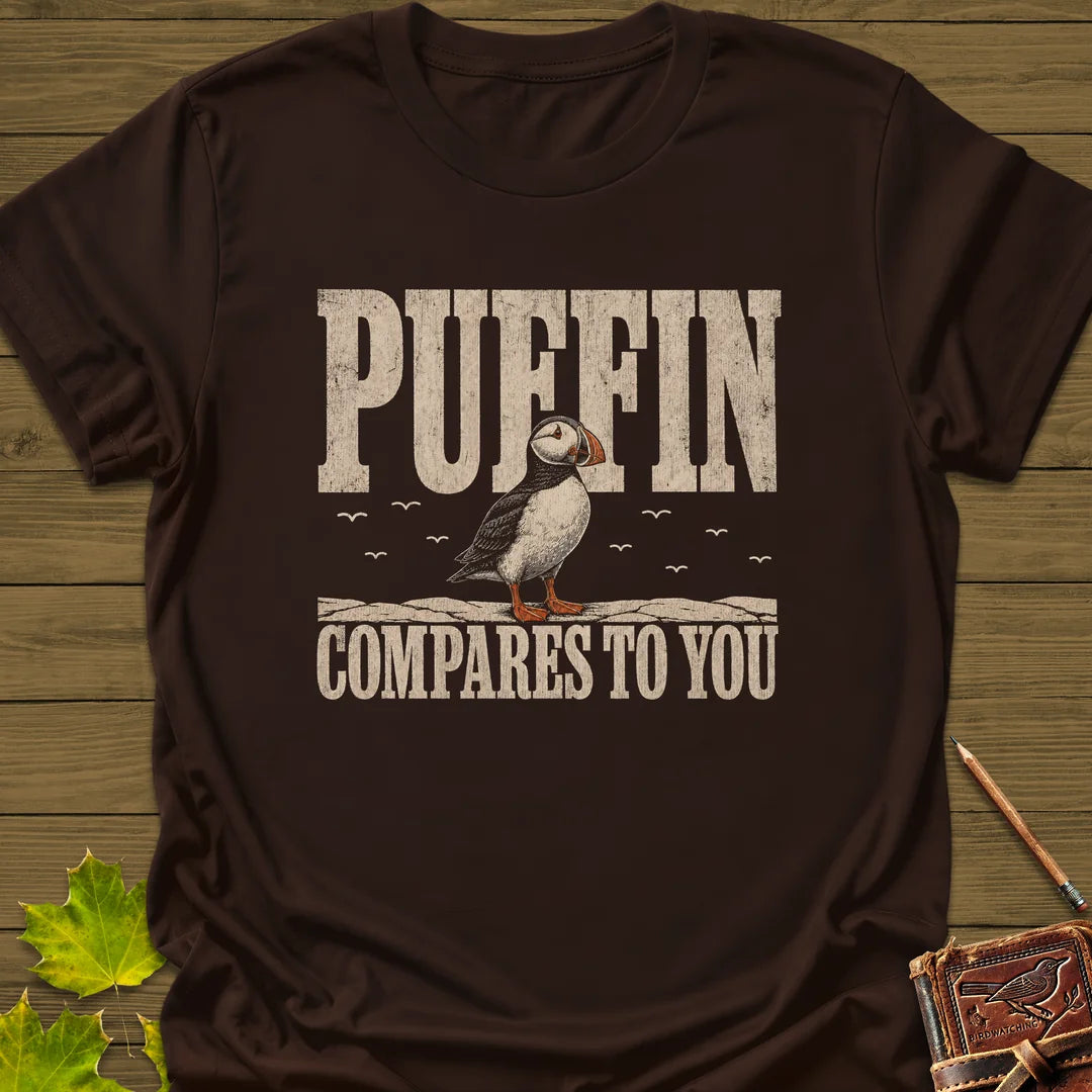 Puffin Compares T-Shirt in Dark Chocolate