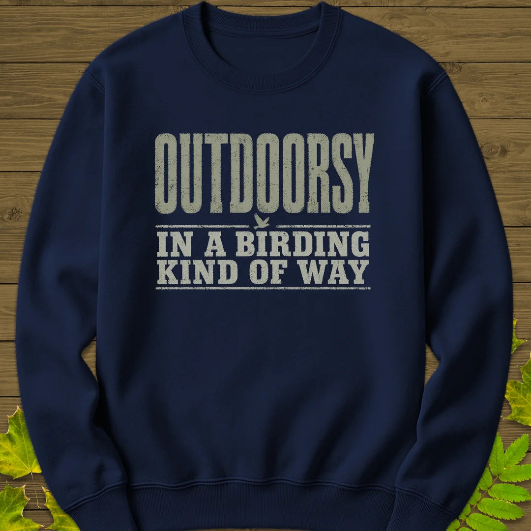 Outdoorsy Birding Sweatshirt in Navy