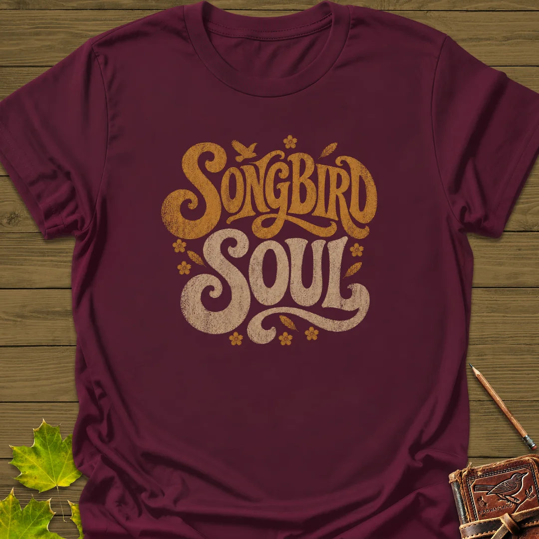 Songbird Soul T-Shirt in Maroon