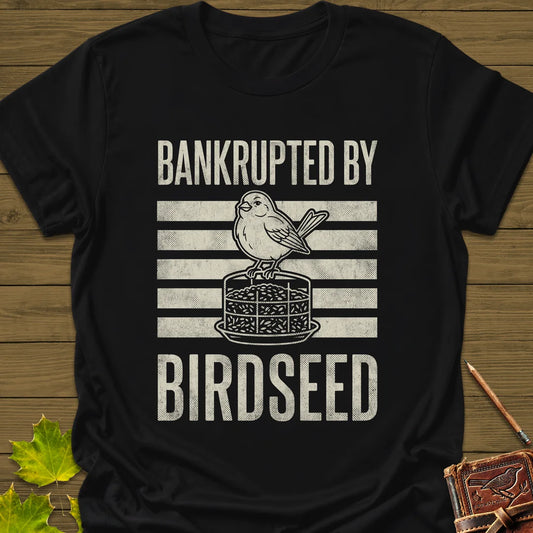Bankrupted By Birdseed T-Shirt in Black