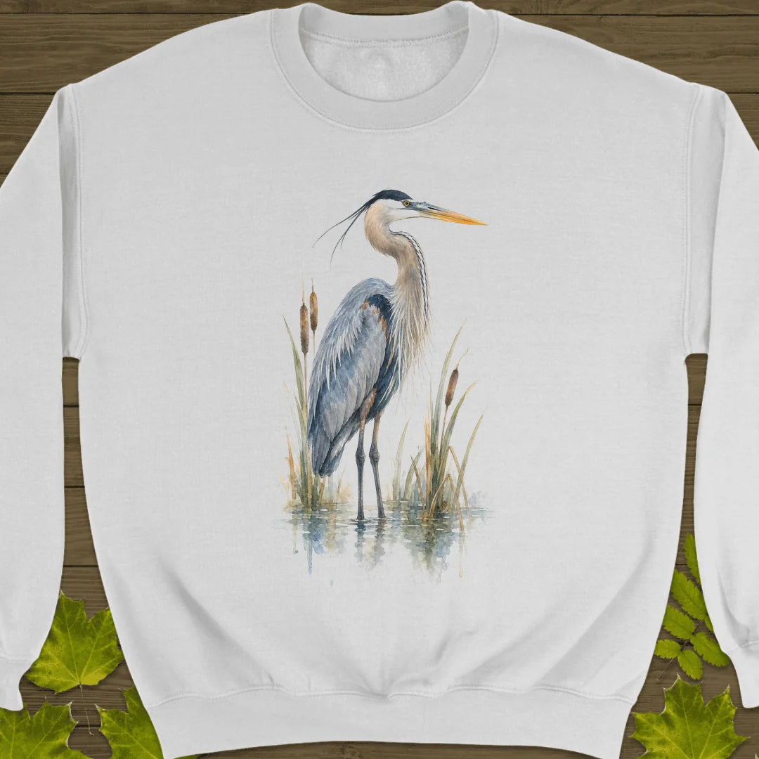 Wetland Majesty Sweatshirt in White