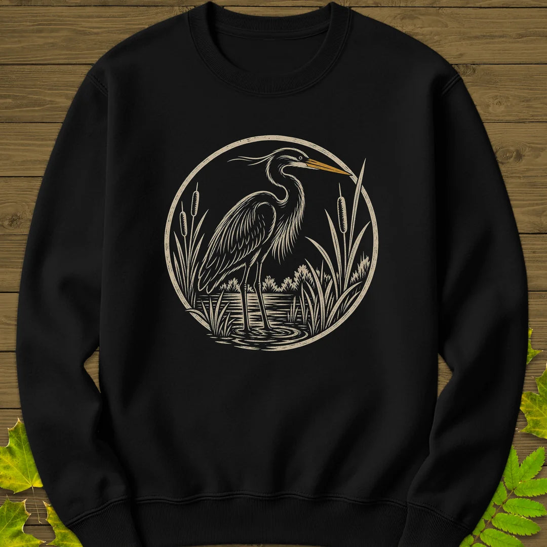 Marshland Elegance Sweatshirt in Black