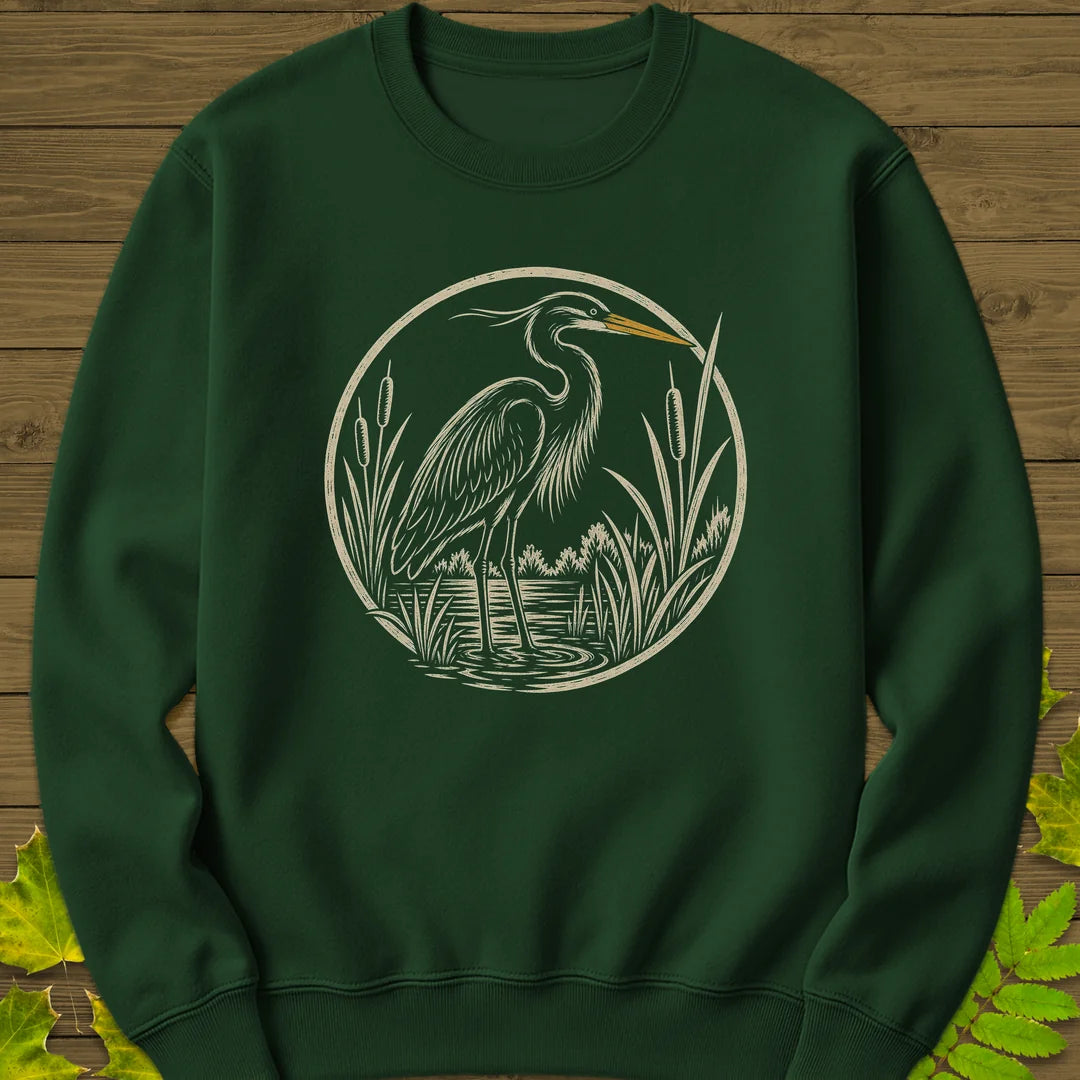 Marshland Elegance Sweatshirt in Forest Green