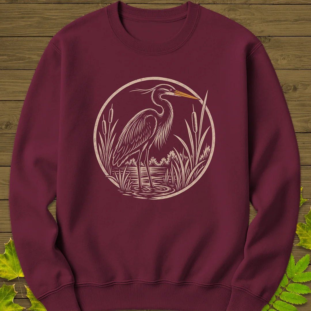 Marshland Elegance Sweatshirt in Maroon