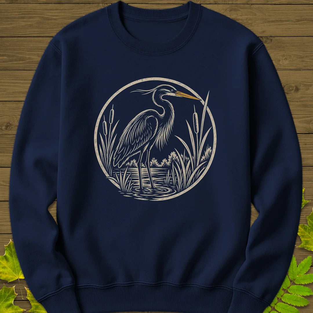 Marshland Elegance Sweatshirt in Navy