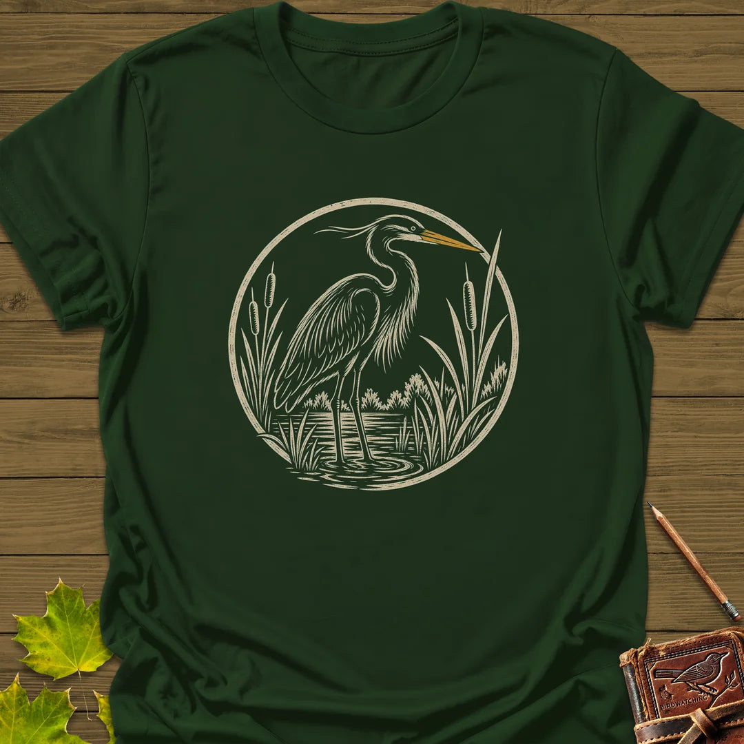 Marshland Elegance T-Shirt in Forest Green