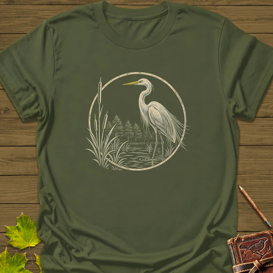 Wetland Grace T-Shirt in Military Green