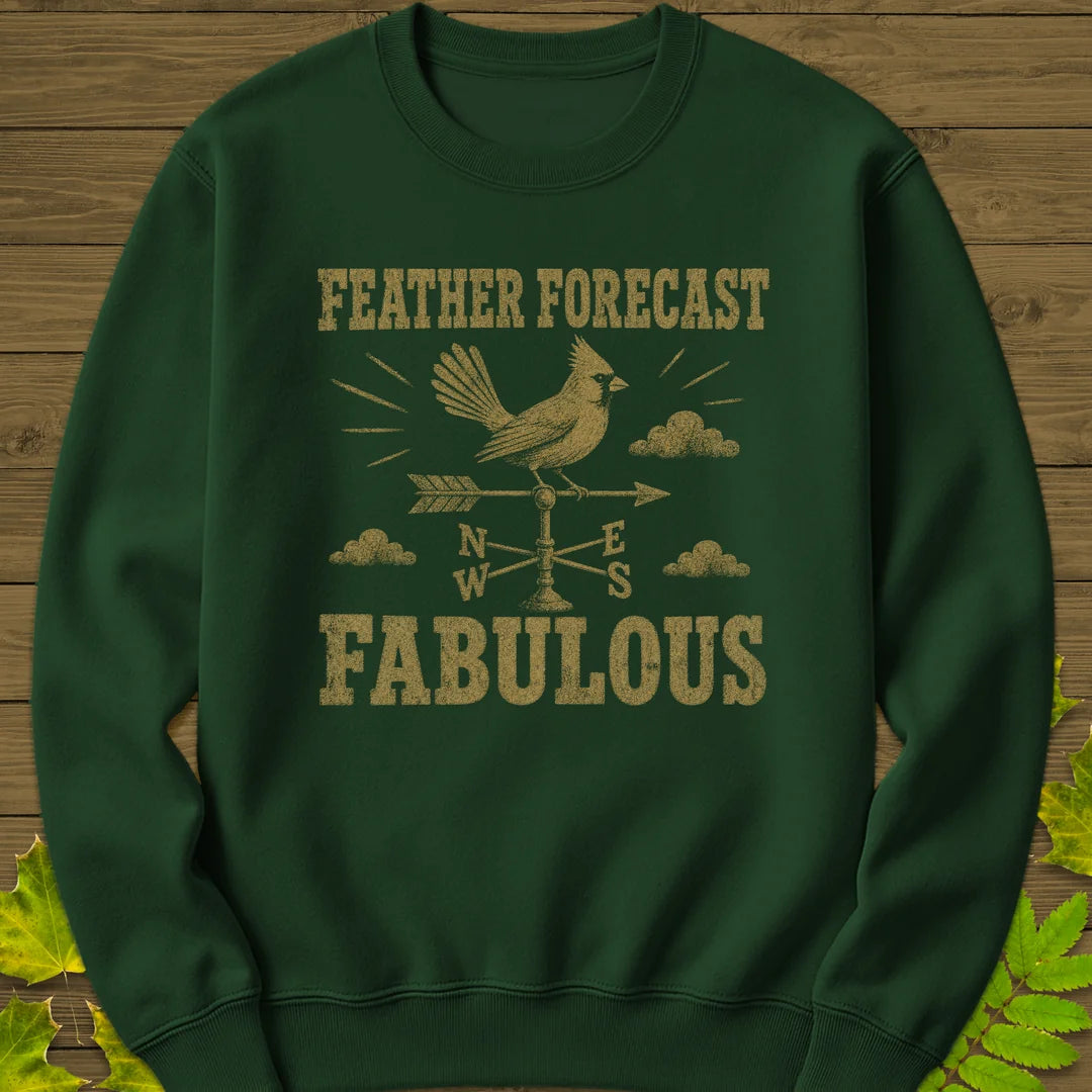 Feather Forecast Sweatshirt in Forest Green