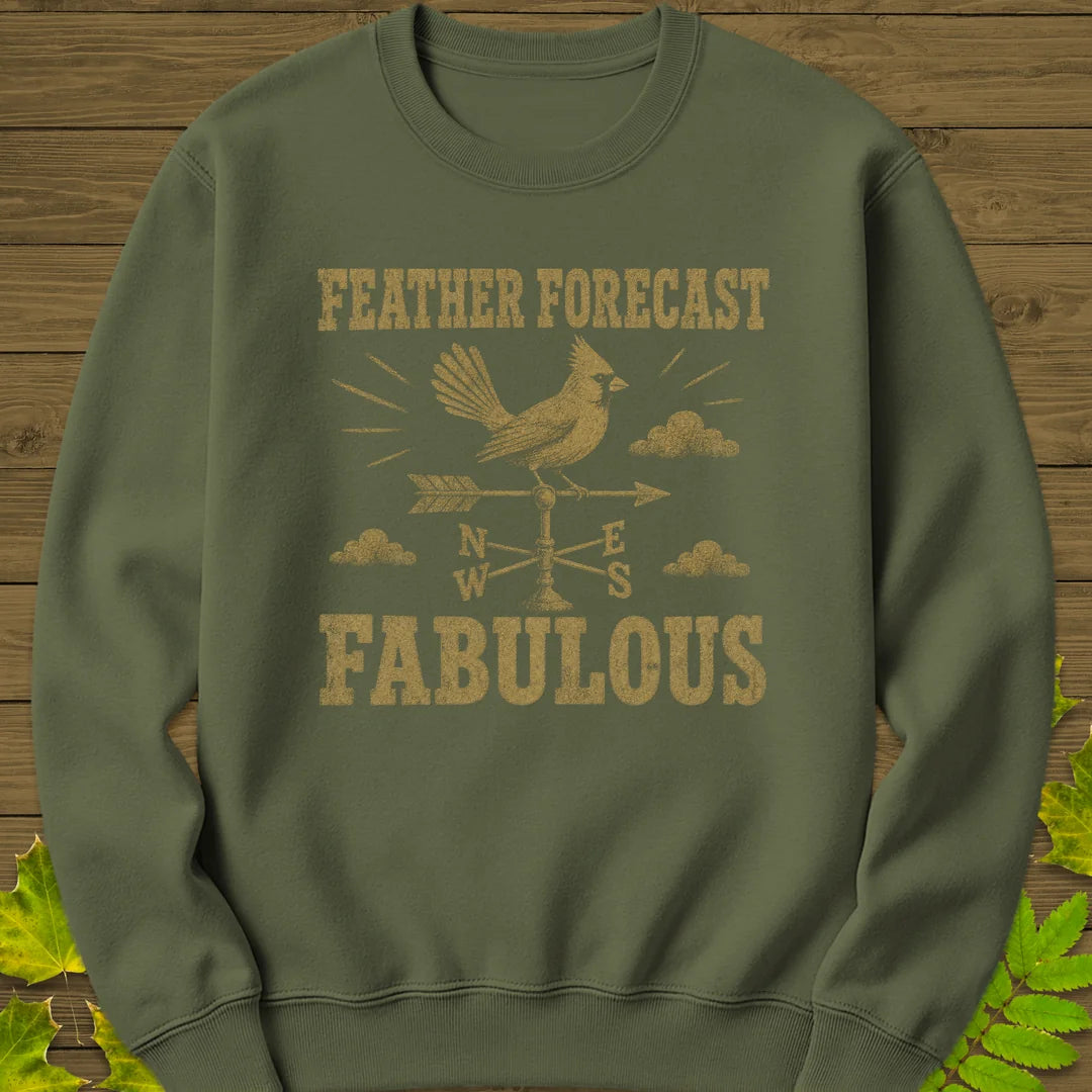 Feather Forecast Sweatshirt in Military Green