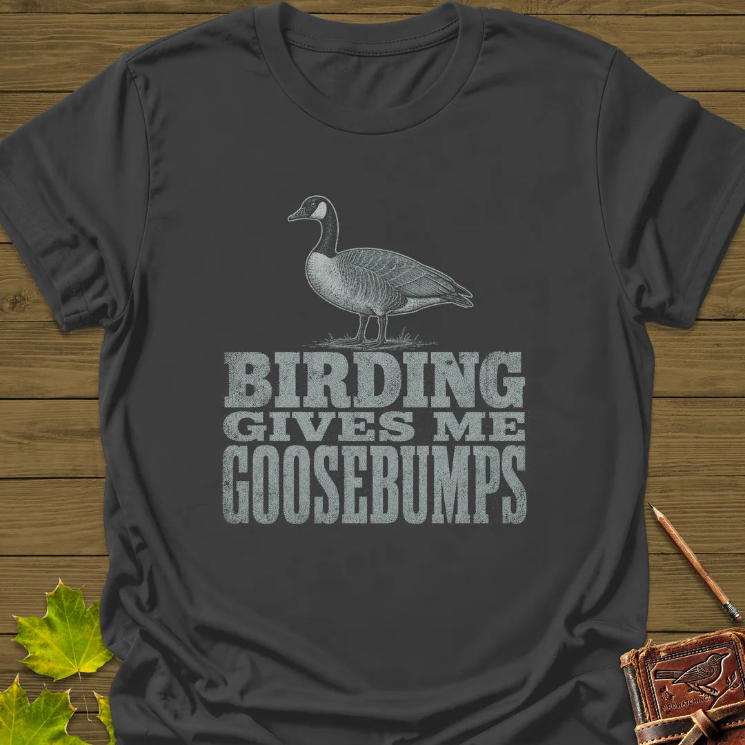 Birding Goosebumps T-Shirt in Charcoal