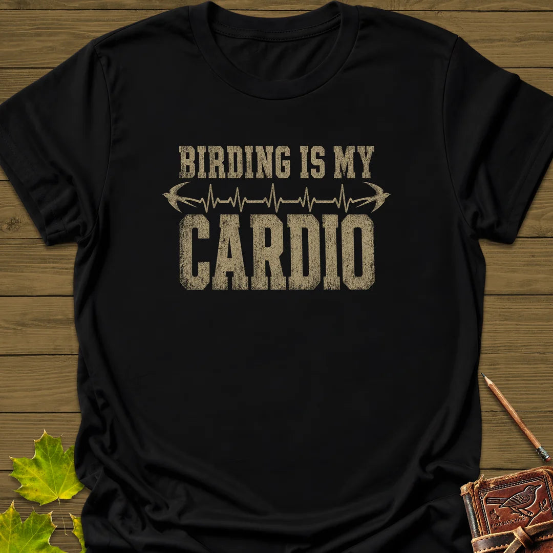 Birding Is My Cardio T-Shirt in Black