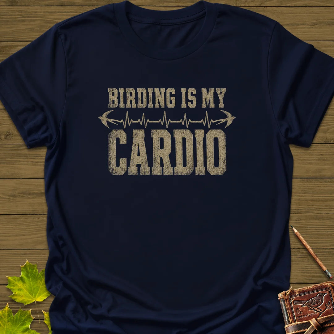 Birding Is My Cardio T-Shirt in Navy