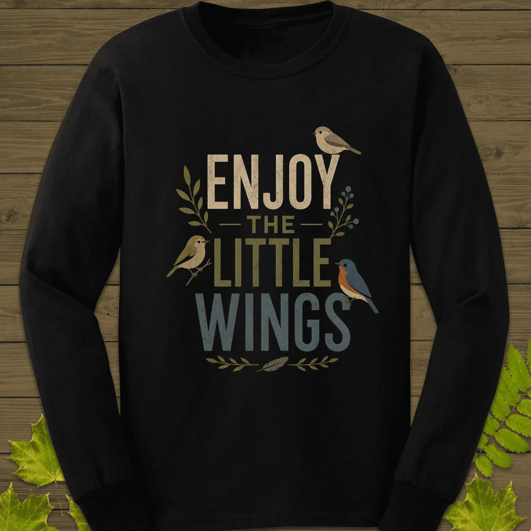 Enjoy The Little Wings Long Sleeve in Black