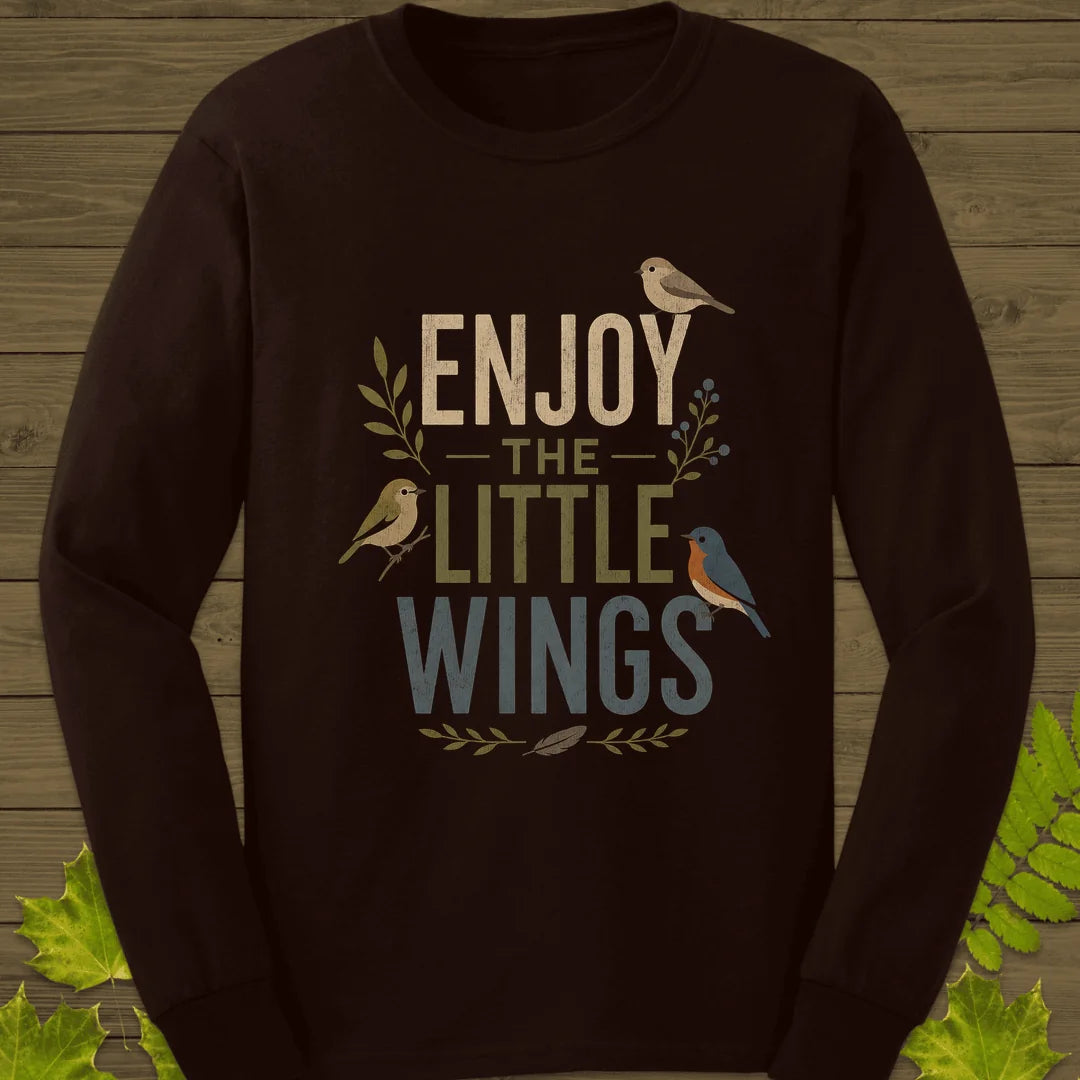 Enjoy The Little Wings Long Sleeve in Dark Chocolate