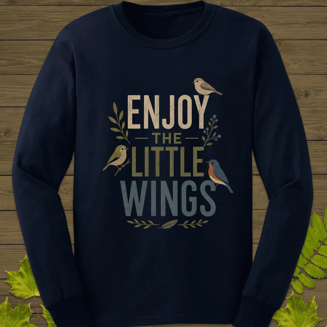 Enjoy The Little Wings Long Sleeve in Navy
