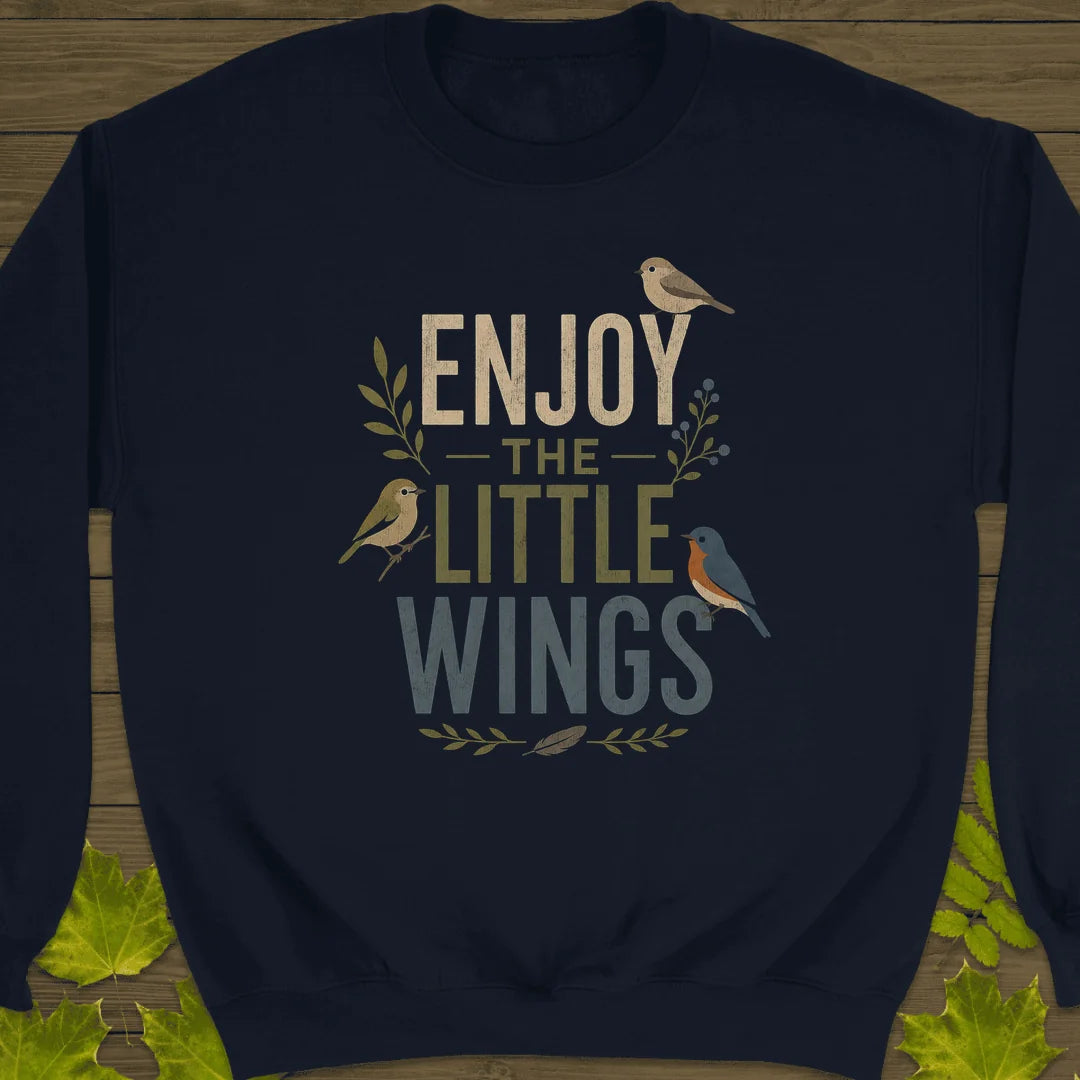 Enjoy The Little Wings Sweatshirt in Navy