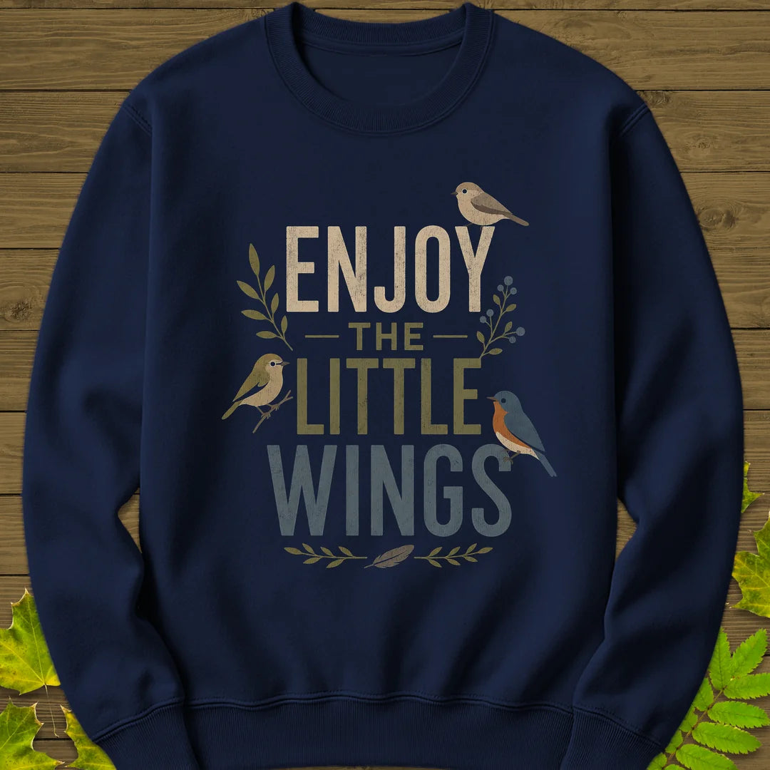 Enjoy The Little Wings Sweatshirt in Navy