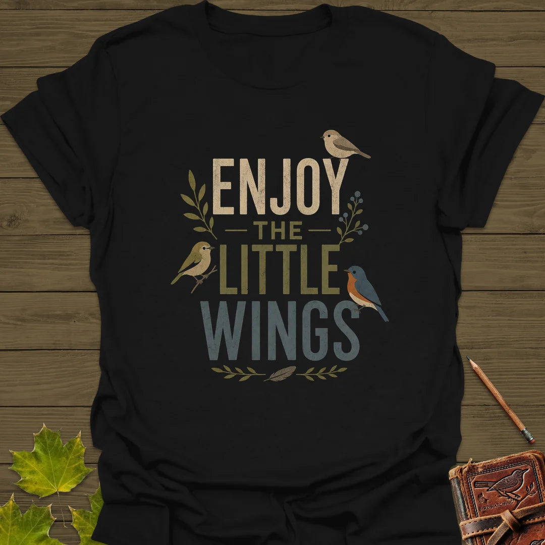 Enjoy The Little Wings T-Shirt in Black