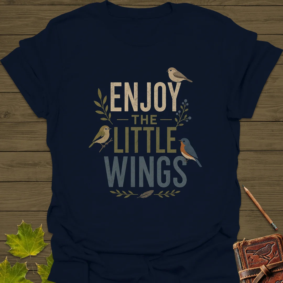 Enjoy The Little Wings T-Shirt in Navy
