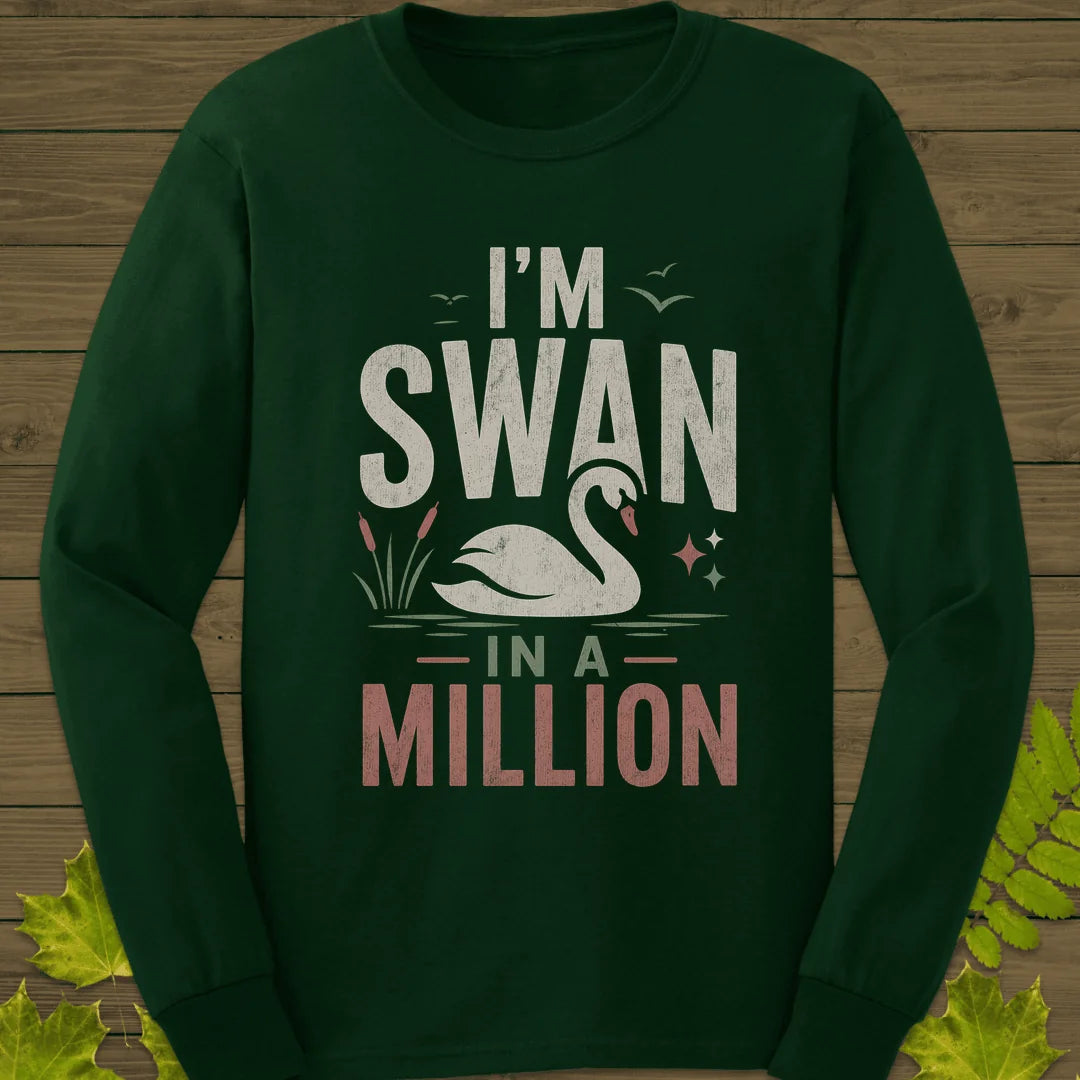 Swan In A Million Long Sleeve in Forest Green