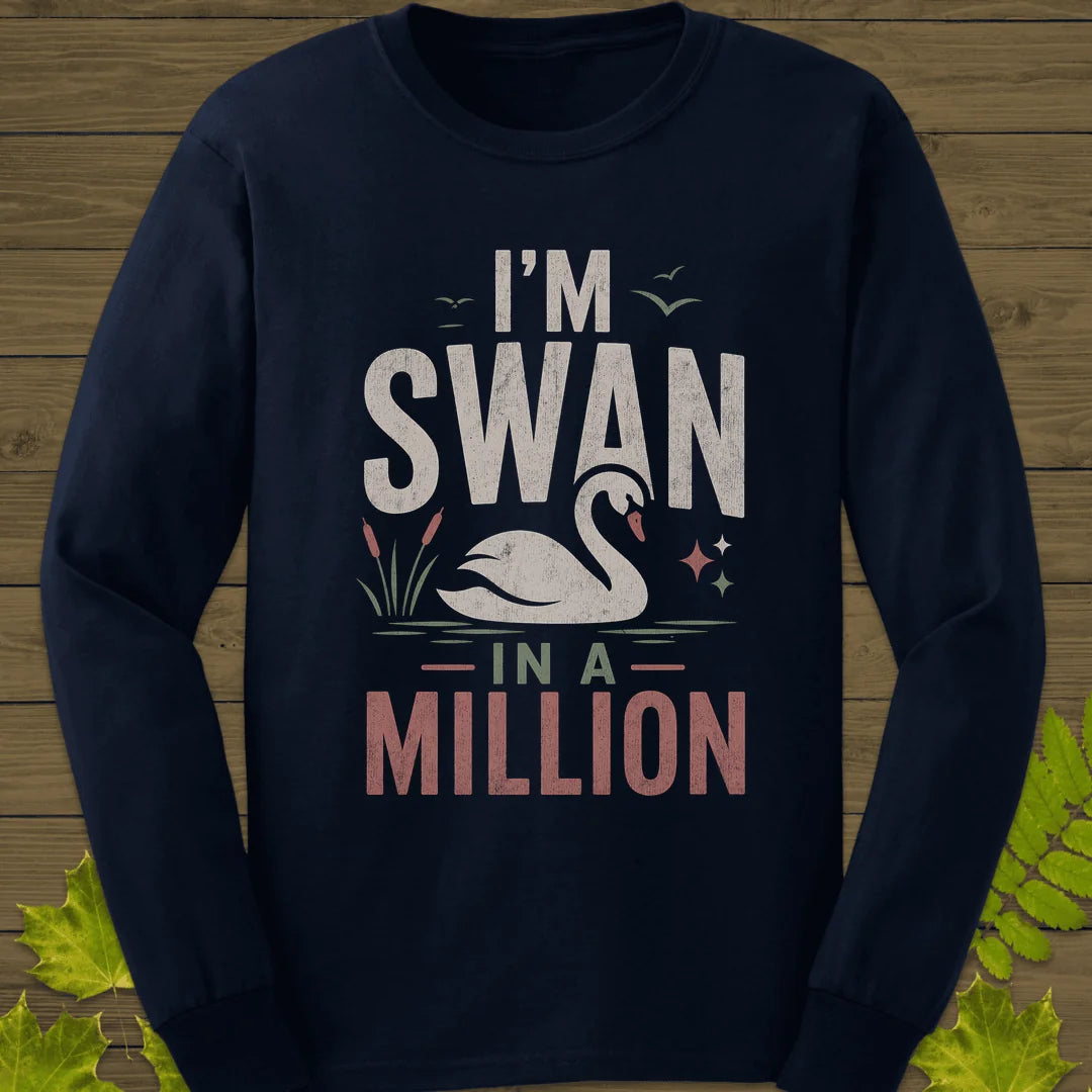 Swan In A Million Long Sleeve in Navy