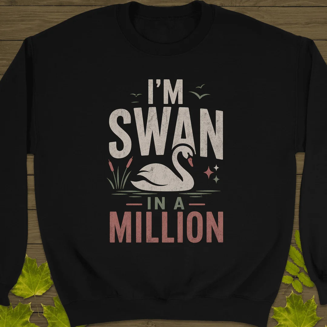 Swan In A Million Sweatshirt in Black